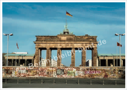 Postkarte GS - 308 / Berlin - Brandenburger Tor/Berliner Mauer
